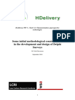 Initial Methodological Considerations in The Development and Design of Delphi Surveys