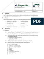 Objective: Title: Purchasing Procedure Author: Fercian E. Cruz Effective Date: March 1, 2020 Revision: 1.0