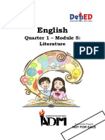 English: Quarter 1 - Module 5: Literature