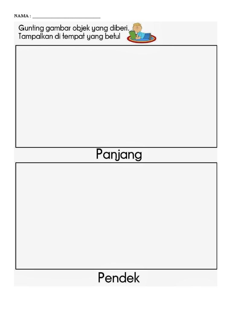 Lembaran Kerja Tampal Imej Panjang Pendek Pdf