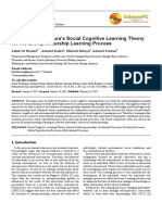 Study of Thebandura's Social Cognitive Learning Theory For The Entrepreneurship Learning Process