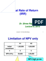 Lecture9 IRR