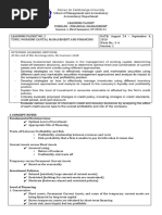 Learning Packet FINMAN2-03 Working Capital Management and Financing