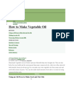 How To Make Vegetable Oil