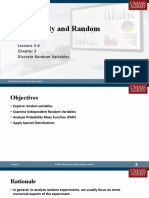 Probability and Random Processes: Lessons 5-6 Discrete Random Variables