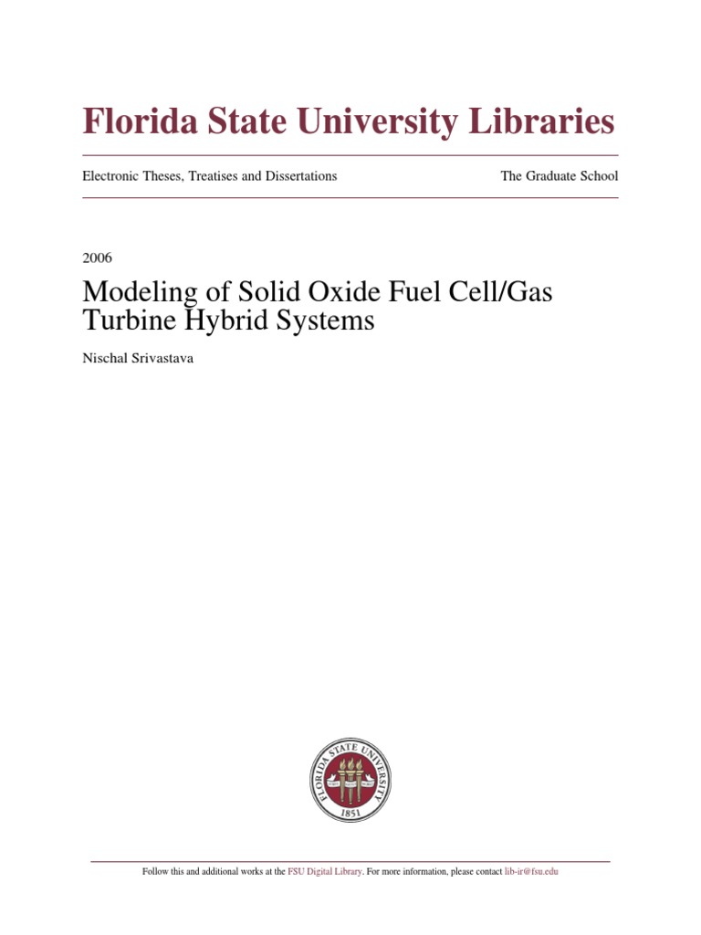 SOFC/GT Hybrid Systems Modeling | PDF | Solid Oxide Fuel Cell | Fuel Cell