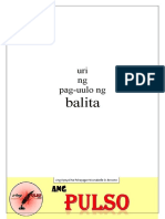 Uri NG Pag - Uulo NG Balita