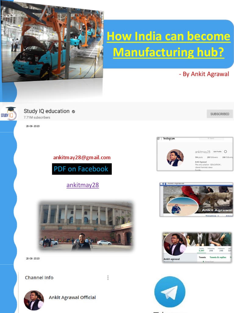 How India Can Become Manufacturing Hub Pdf Exports Trade