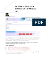 Contoh Soal TWK CPNS 2019 Resmi Dari Portal CAT BKN Dan Pembahasan