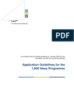 Application Guidelines For The 1,000 Ideas Programme