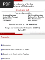 The University of Jordan Department of Mathematics: Branch and Cut