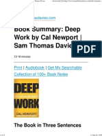 Deep Work Book Summary by Cal Newport