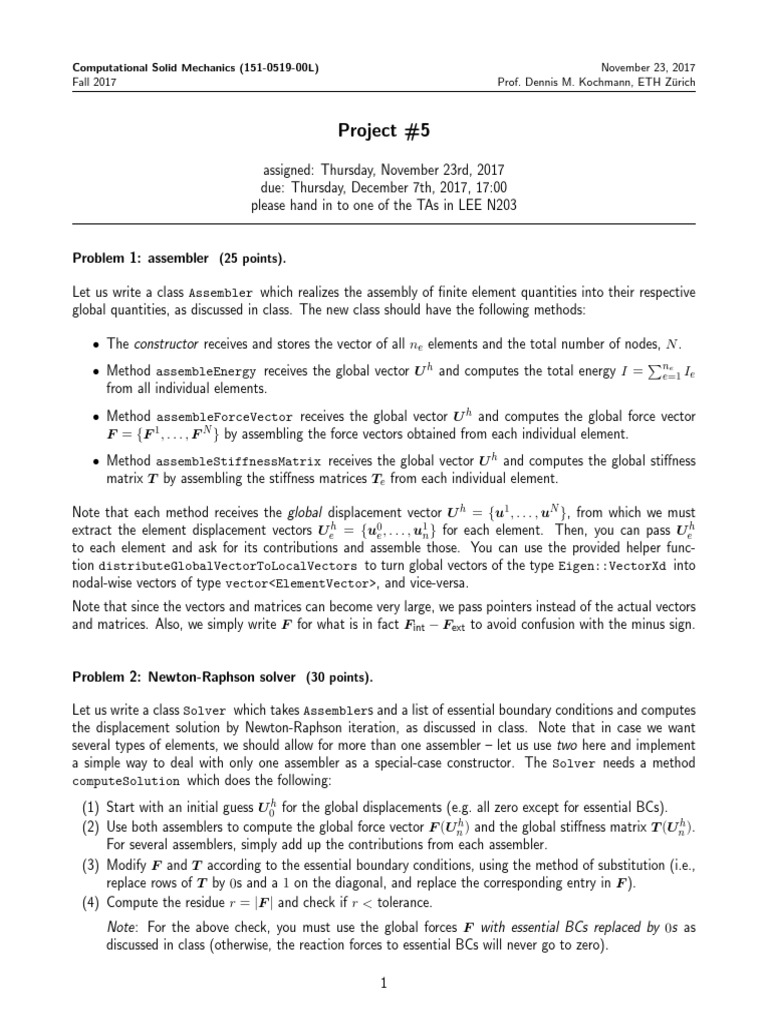 Project 5 2017 PDF | PDF | Deformation (Mechanics) | Stress (Mechanics)