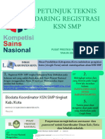 Petunjuk Teknis Registrasi Daring KSN SMP PDF