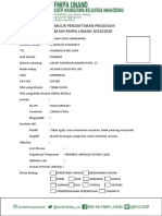 Formulir Pendaftaran Presidium Kabinet Integrasi Karya