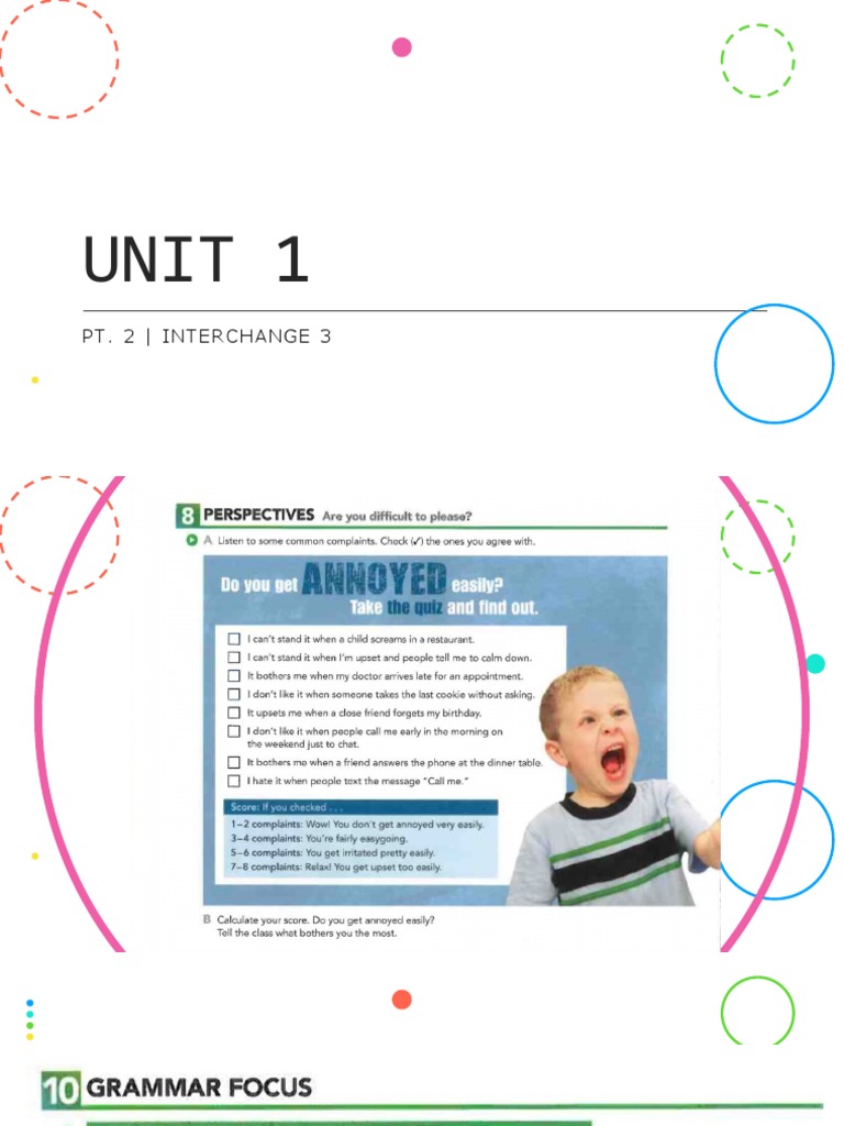 Unit 1: Pt. 2 - Interchange 3 | PDF