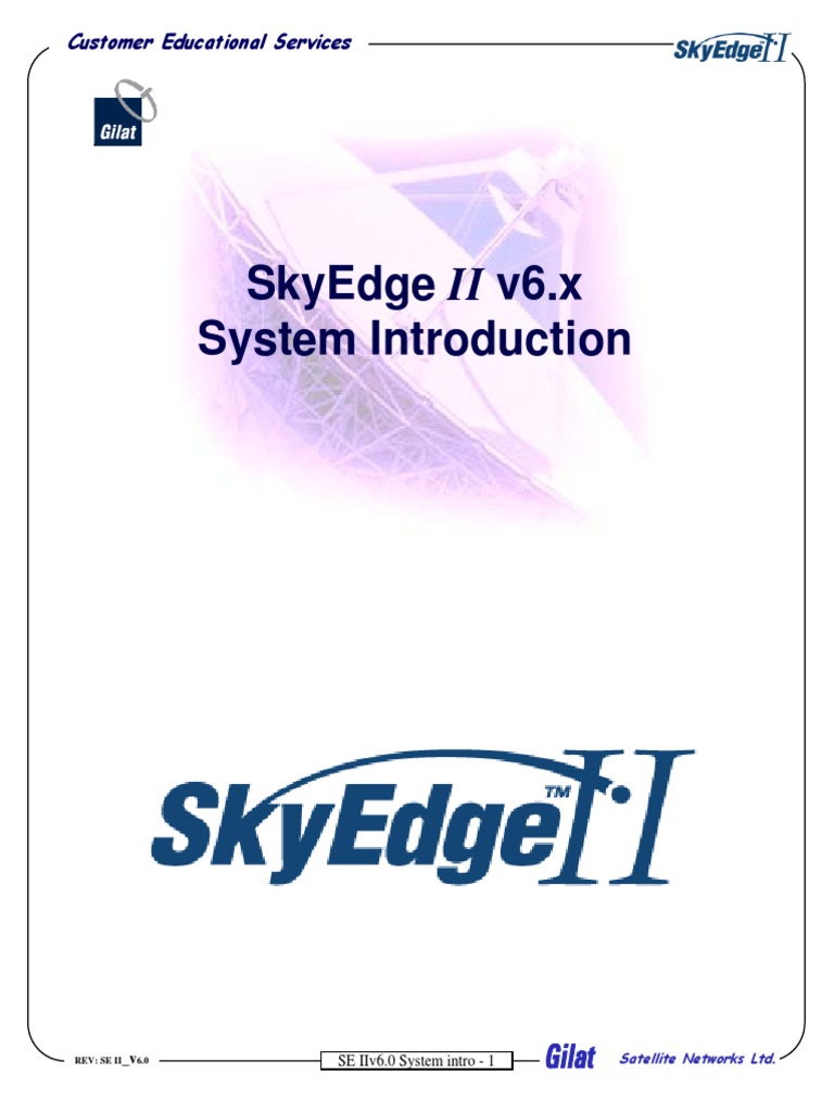 01 - SkyEdge II - System Introduction - v6.0 | PDF | Very Small ...