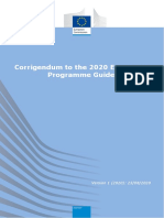 Corrigendum To The 2020 Erasmus+ Programme Guide: Version 1 (2020) : 25/08/2020
