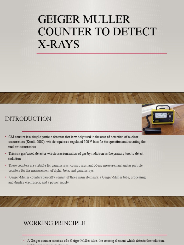 Geiger Muller Counter To Detect XRays PDF Ionizing Radiation