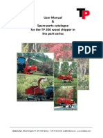User Manual & Spare Parts Catalogue For The TP 200 Wood Chipper in The Park Series