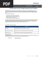 Introduction To The Change Request Log Template: (Insert Department/Project Logo) (Insert Department Name)