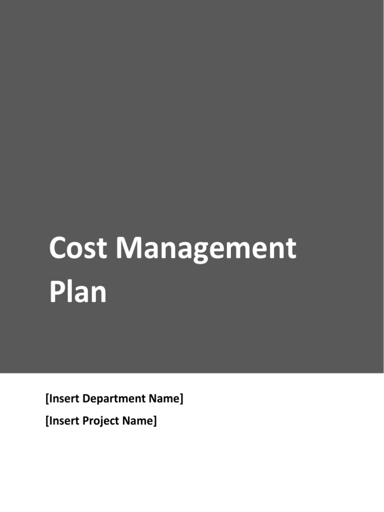 Cost Management Plan Template | PDF | Cost Accounting | Baseline ...