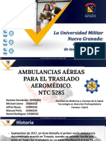 Transporte Aeromedico NTC 5285