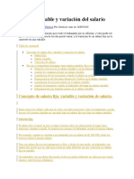 Liquidacion en Caso de Salario Variable y Variación Del Salario