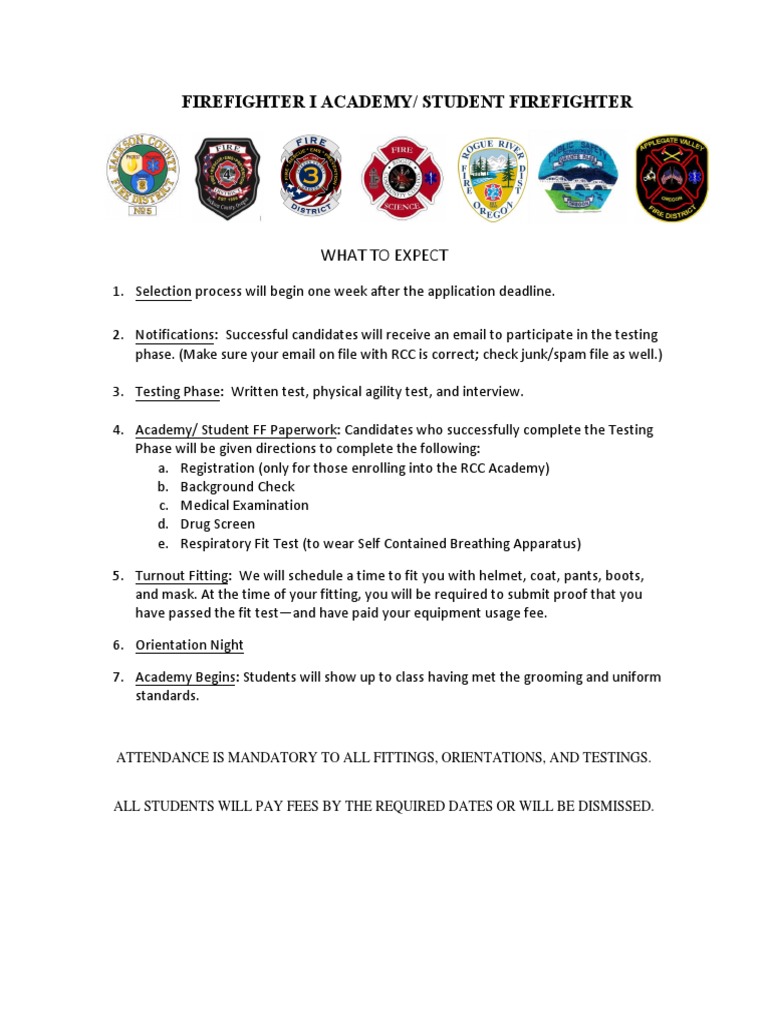 Firefighter Academy: Application Process Guide | PDF