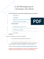 Fundamentos de Metrología para El Laboratorio de Ensayos