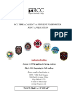 RCC Fire Academy & Student Firefighter Joint Application: "Disce Ergo Alii Vivat"