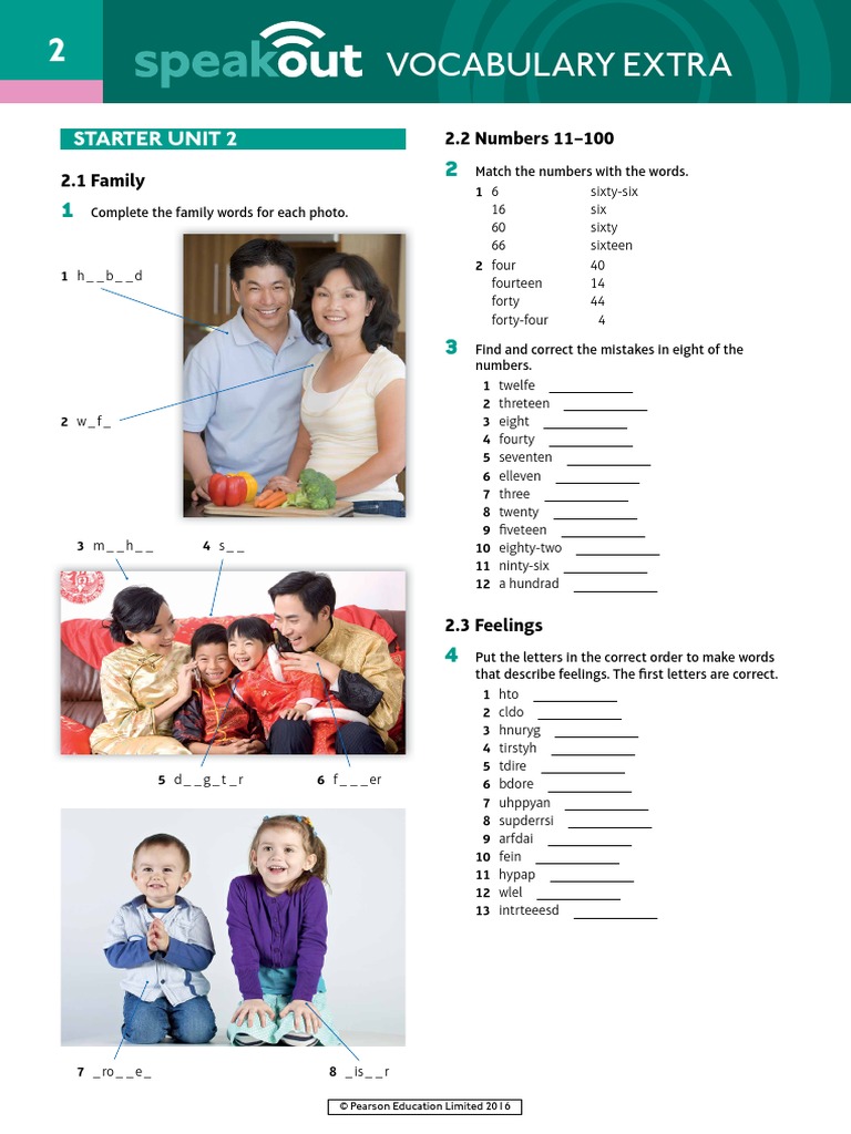 16 Speakout - Vocabulary - Extra - Starter - Unit - 2 PDF | PDF | Leisure