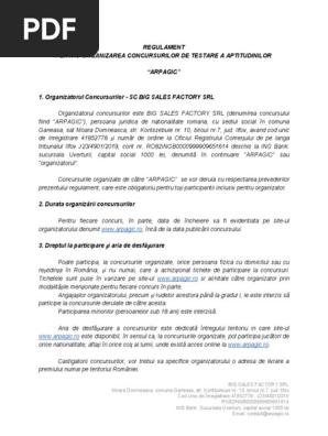 Arpagic Regulament De Organizare Concursuri 1