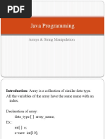 Java Programming: Arrays & String Manipulation