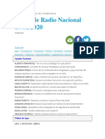 Diario de Radio Nacional 19-08-2020
