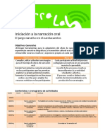 Capacitación Iniciación a la narración oral. El juego narrativo en el cuentacuentos.