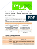 Capacitación Teoría y Técnica en Mediación Cultural Lectora y Lúdicas Narrativas