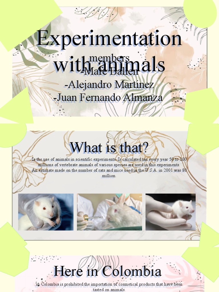 Animal Experimentation Overview and Laws | PDF | Applied Ethics ...