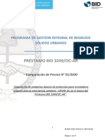 Pliego - CP Ndeg 01-2020 Adquisicion de Productos Basicos de Proteccion para Recicladores Urbanos