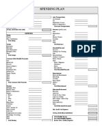 Blank Spending Plan PDF