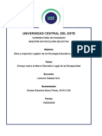 Ensayo Sobre El Marco Educativo Legal de La Discapacidad