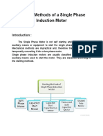 Starting Methods of A Single Phase Induction Motor