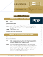 Agenda Legislativa de La Semana Del 24 Al 28 de Agosto de 2020 PDF