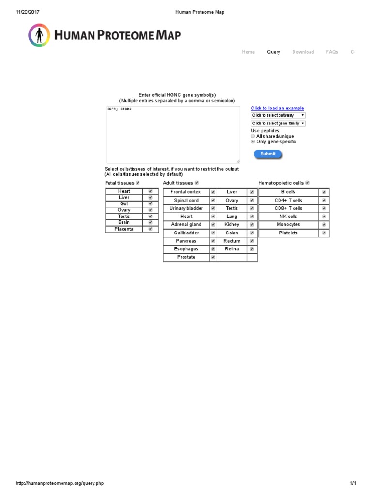 Human Proteome Map Query 1 | PDF | Cell Biology | Human Anatomy