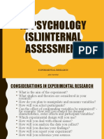 Internal Assessment Presentation - Psychology