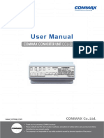 User Manual: Commax Converter Unit Ccu-204Agf