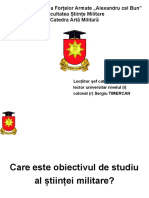 Academia Militară A Forțelor Armate Alexandru Cel Bun" Facultatea Științe Militare Catedra Artă Militară
