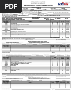 Senior High School Student Permanent Record: Republic of The Philippines Department of Education