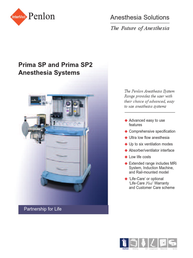 Penlon Prima SP Anesthesia Systems Brochure | PDF | Computer Monitor ...
