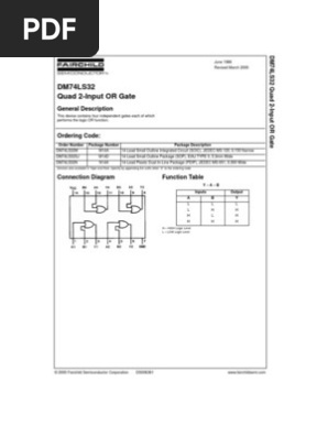 7432 Datasheet Electronic Design Electrical Engineering